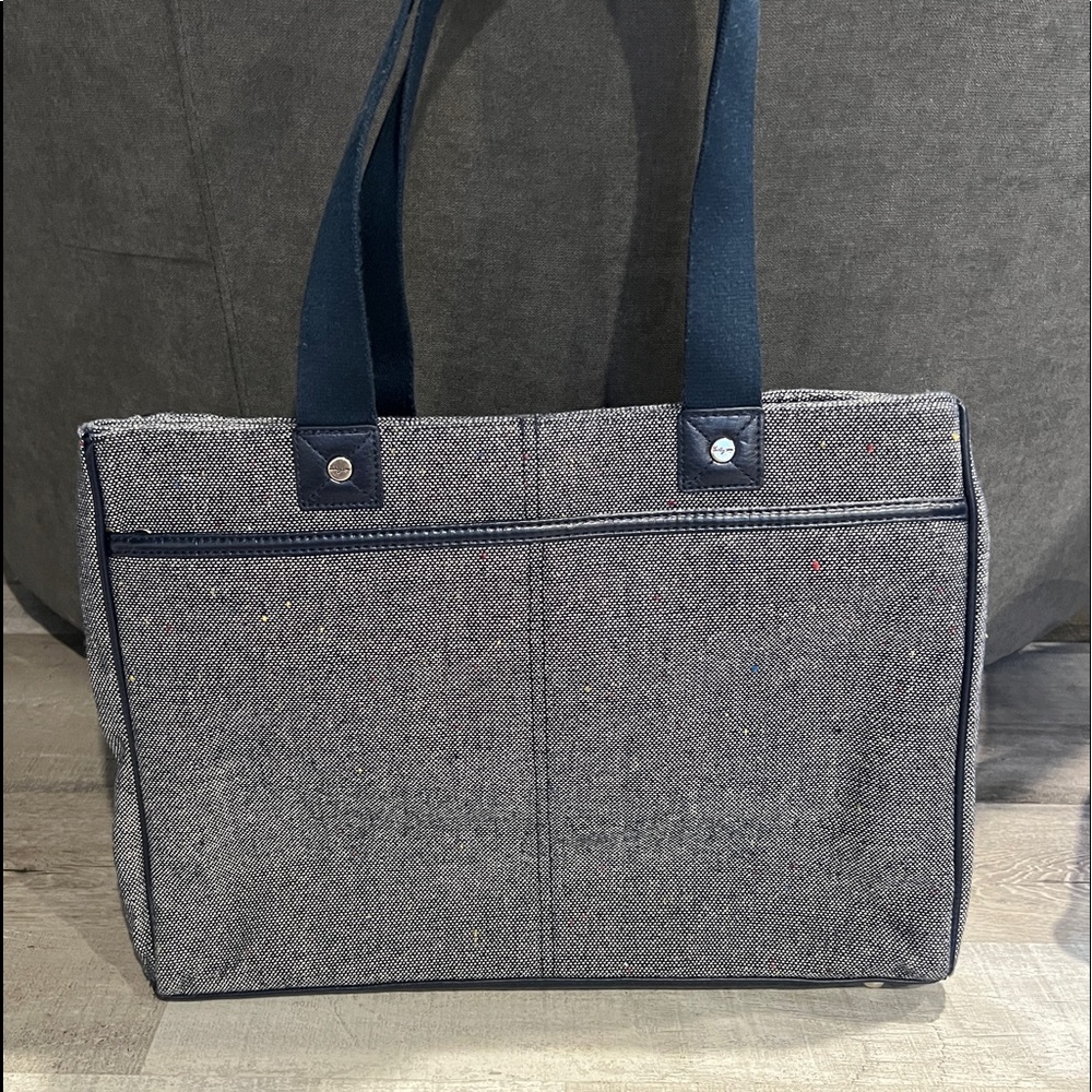 Thirty-One Large, Blue Tweed Tote